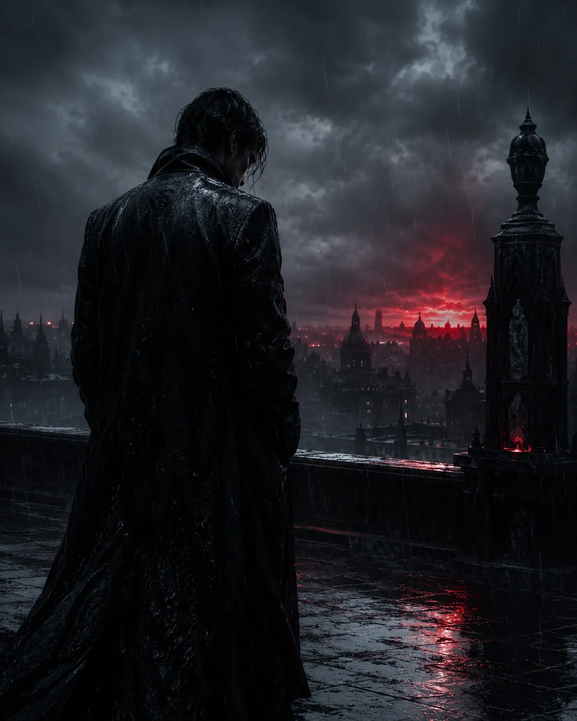 Veridian Scar cinematic rain and grief visual